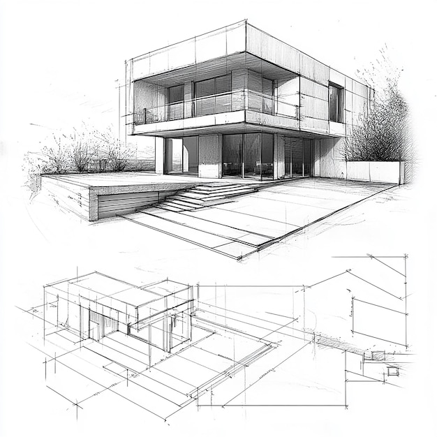 Estructura del contorno sobre un fondo blanco