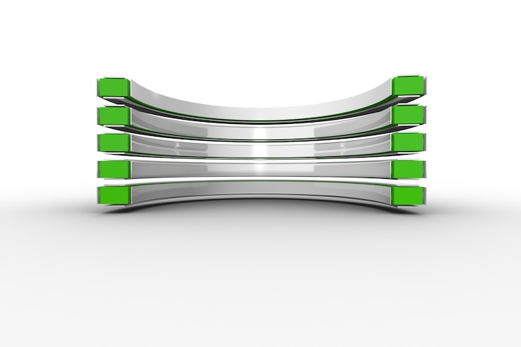 Foto estructura curva verde y blanca