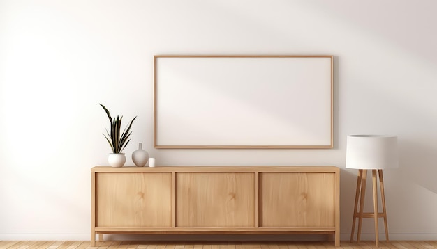 Estructura minimalista y consola de madera con iluminación Silhouette