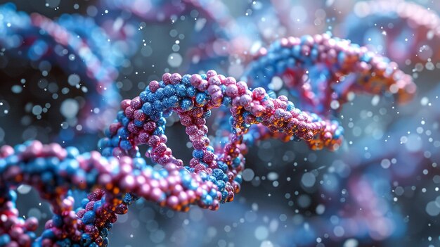 Estructura de la molécula espiral de la hélice del gen ADN