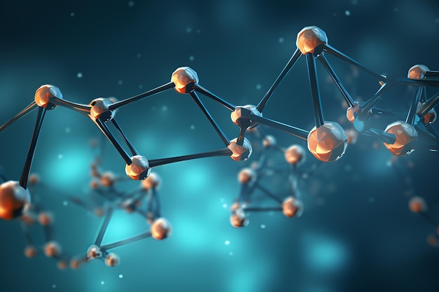 Estructura Molecular Azul Oscuro