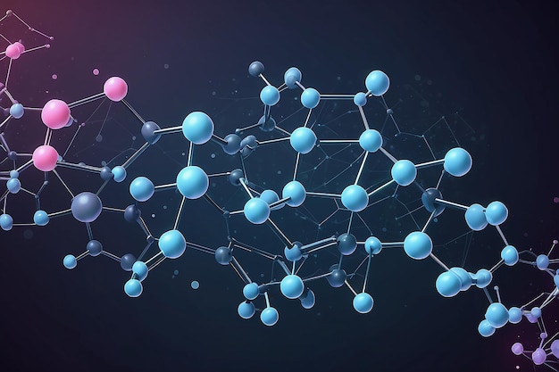 Estructura molecular hexagonal para la ciencia médica y el diseño de tecnología digital Fondo vectorial geométrico abstracto