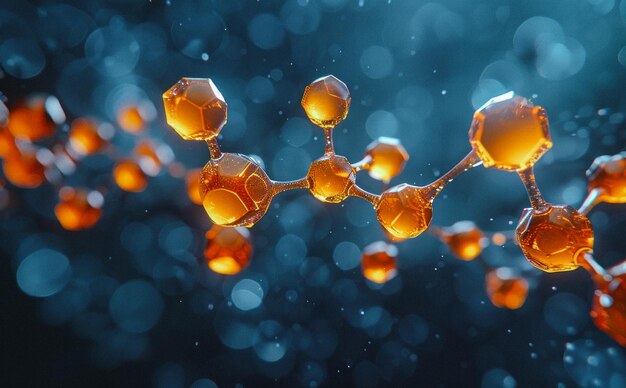 Estructura molecular de la molécula de una sustancia biológica