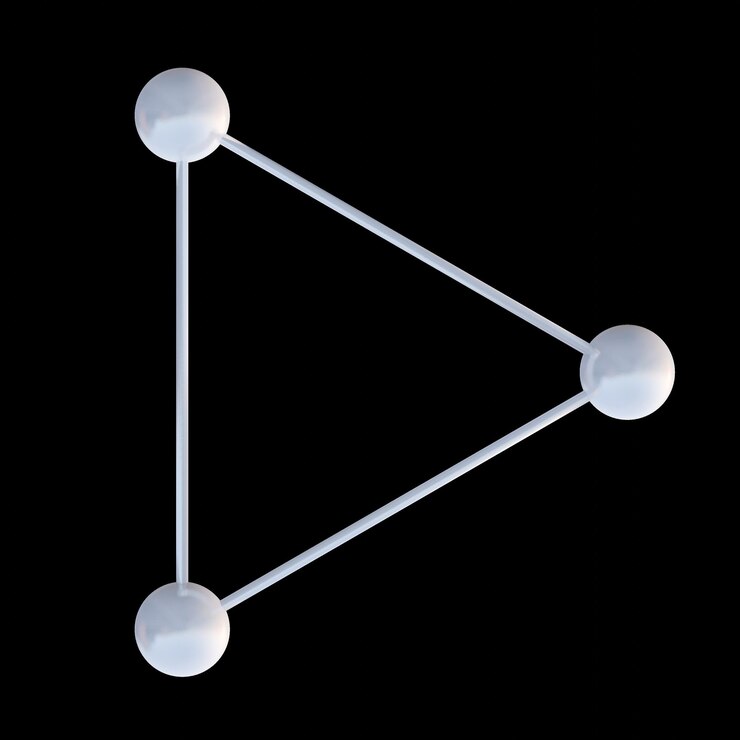 Foto estructura molecular en tres dimensiones