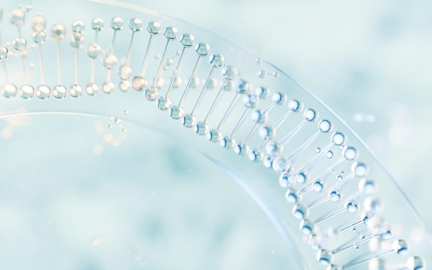 Estructura de moléculas de biología representación 3d