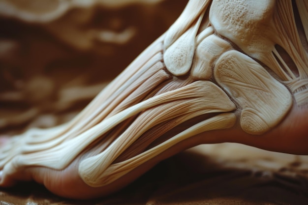 Estructura ósea y muscular del pie humano