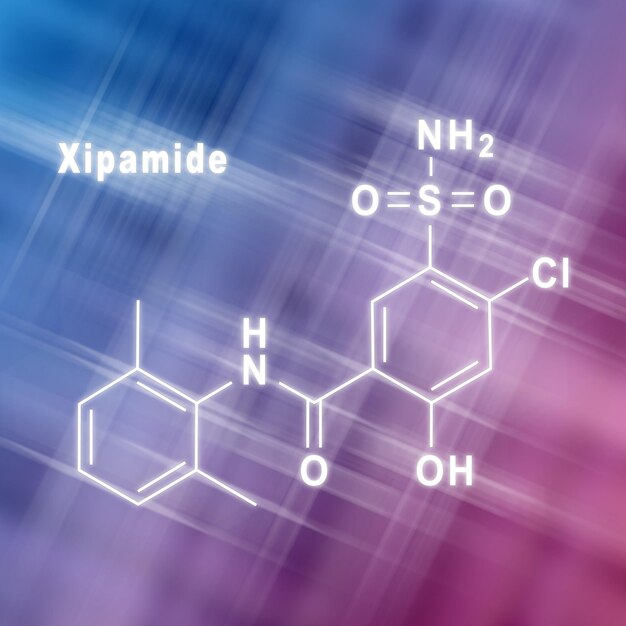 Estructura química de la molécula de xipamida