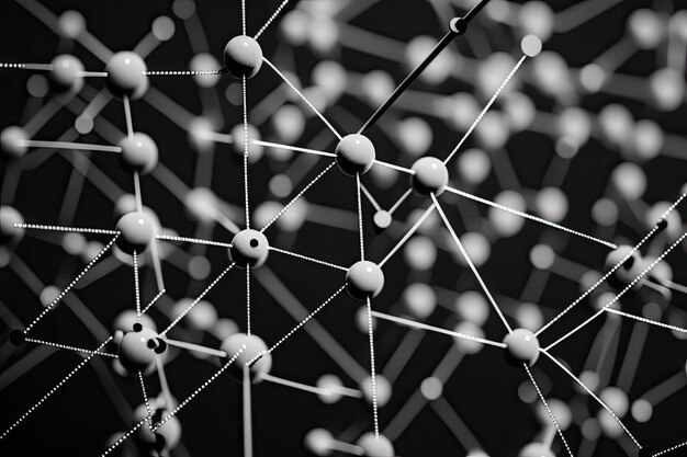 Estructura de red monocromática IA generativa