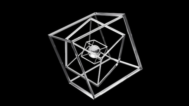 Estructura de vidrio abstracta generada por computadora