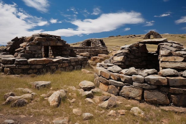 Estructuras de piedra en Medicine Mountain Wyoming