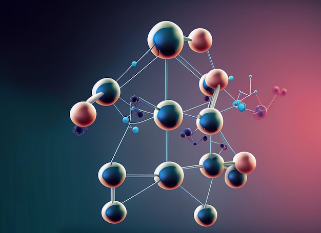 Foto estrutura de moléculas 3d