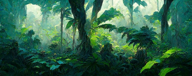 Estrutura digital de pintura aquarela paisagem tropical de verão