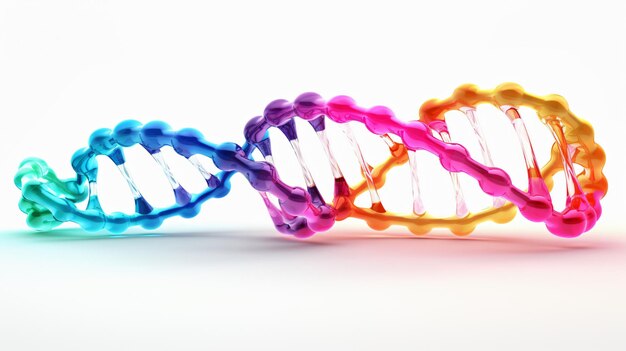 Estrutura do genoma do DNA isolada em fundo branco