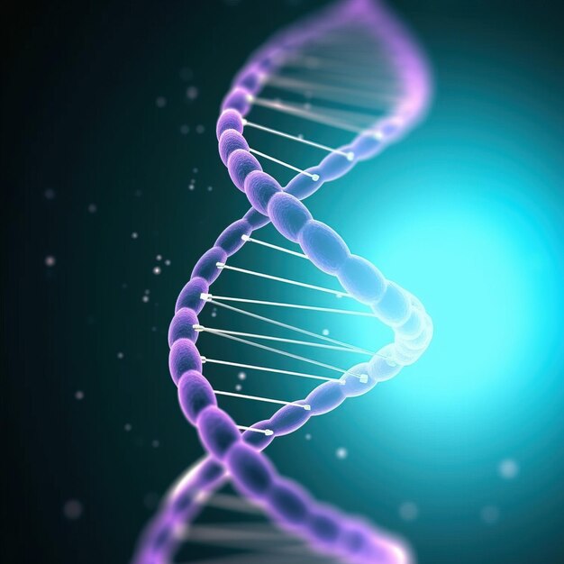 Estrutura humana de pesquisas de DNA de cromossomos AI gerados