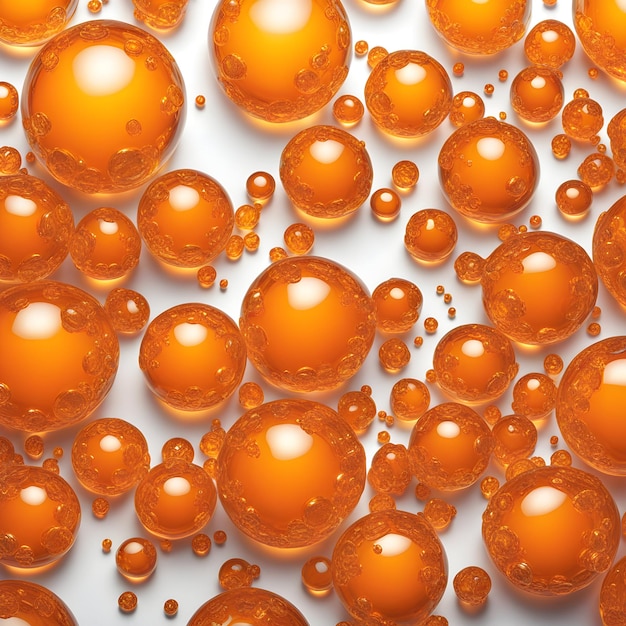 Estrutura molecular da vitamina C Ilustração 3D do conceito