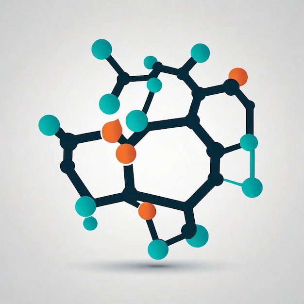 Estrutura molecular de um composto complexo