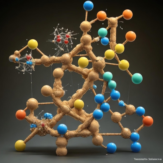 Estrutura molecular do DNA humano 3d render ilustração