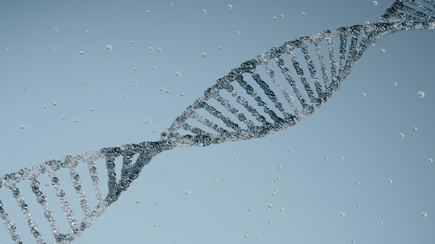 Estrutura molecular do DNA no fundo azul