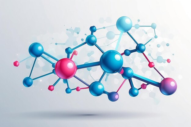 Estrutura molecular hexagonal para ciência médica e design de tecnologia digital Fundo vetorial geométrico abstrato