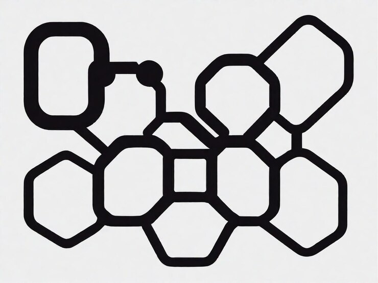 Foto estrutura molecular magnificada para análise