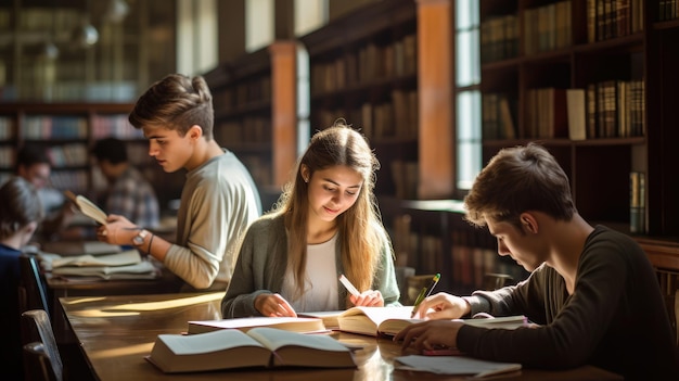 Estudante a ler um livro.