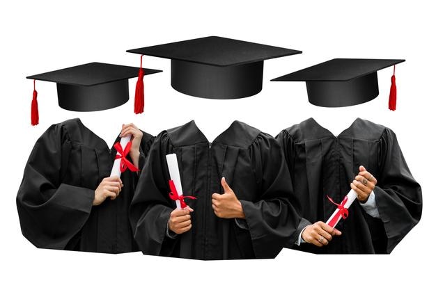 Estudantes de pós-graduação png surrealistas adesivo educação abstrata mídia remixada fundo transparente