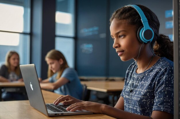 Estudantes envolvidos na tecnologia Aprendizagem aprimorada