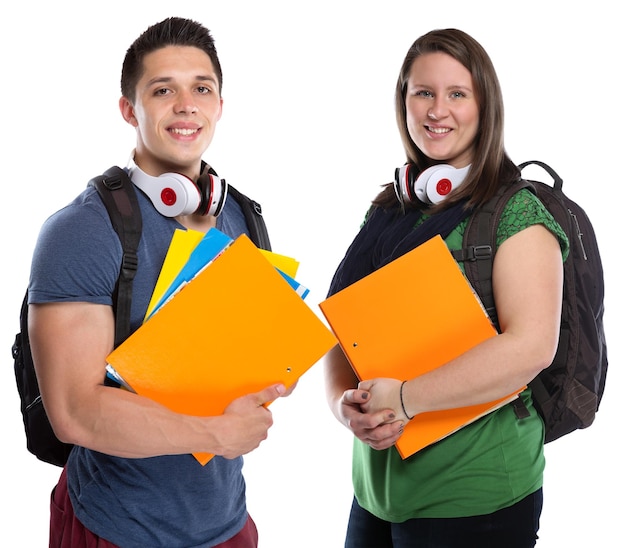 Estudantes retrato de estudante sorrindo pessoas isoladas