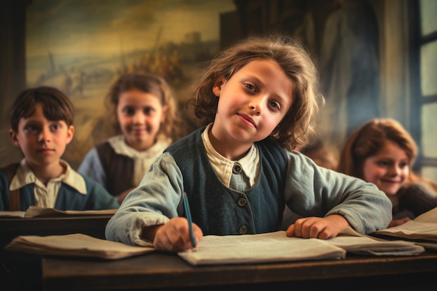 Estudantes voltando para seus estudos uma imagem que representa voltar para a escola na sala de aula