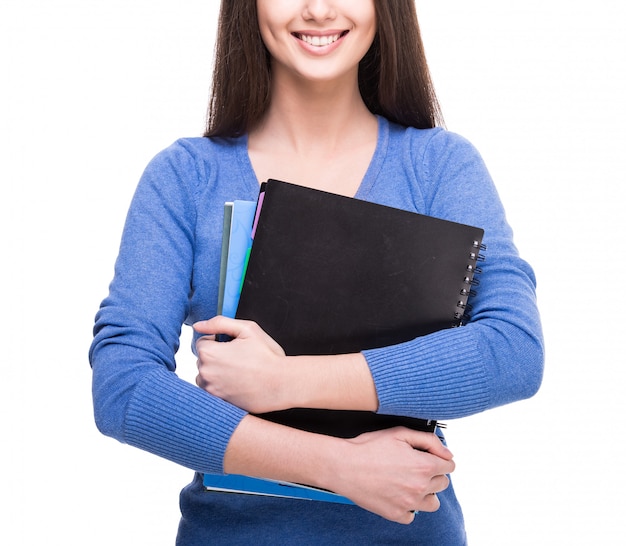 Estudiante femenino aislado