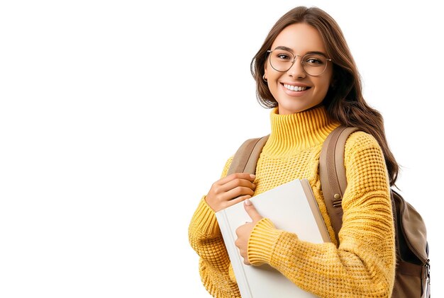 Foto un estudiante de inglés una mujer en