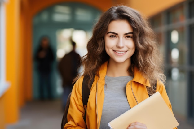 Un estudiante sonriendo a la cámara.