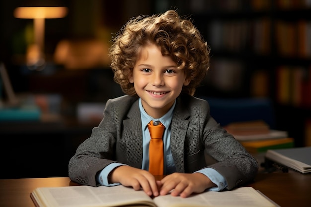 Estudiante sonriente estudiando IA generativa