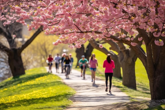 Los estudiantes caminan al aire libre en el césped de la Universidad de Illinois en Urbana Champaign.