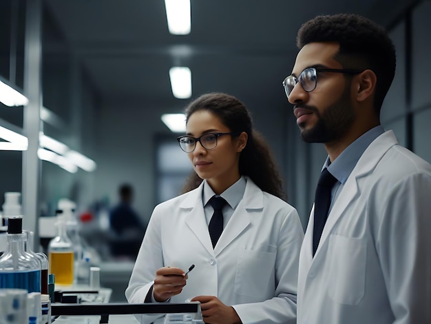 Estudiantes de ciencias en el laboratorio