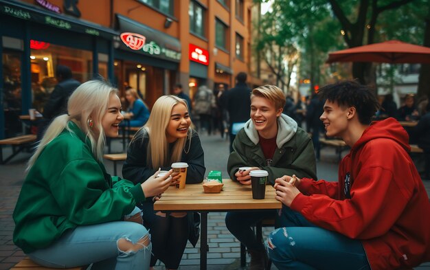 Estudiantes felices de diferentes nacionalidades mejores amigos concepto multirracial