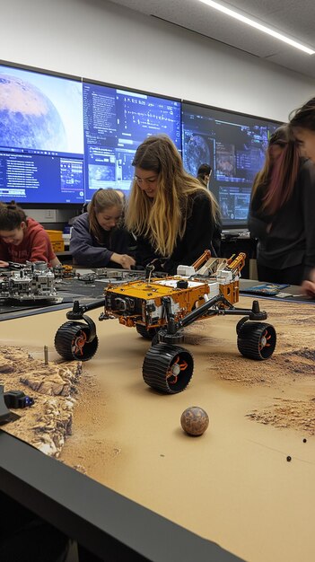 "Estudiantes programando en el laboratorio de automatización de última generación"