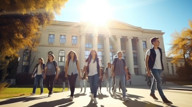 Estudiantes en la universidad