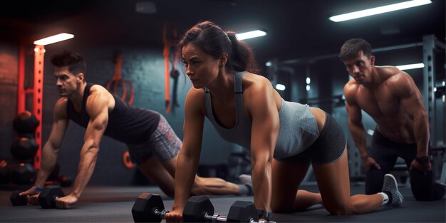 Foto estúdio de ginástica para treinamento físico