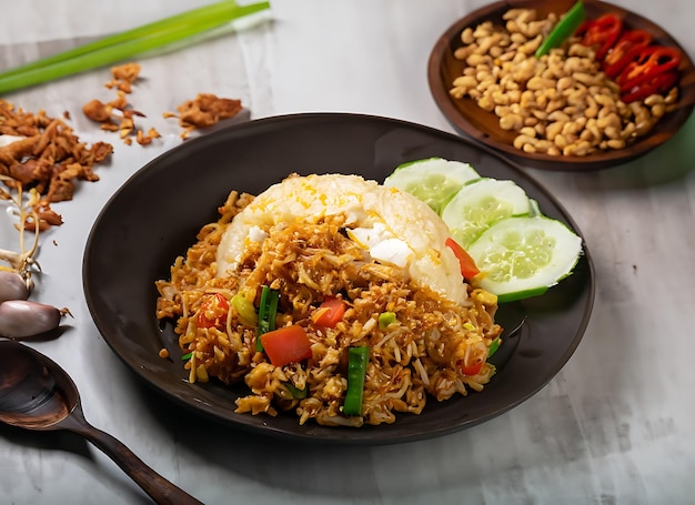 estudio de fotografía de comida de nasi goreng