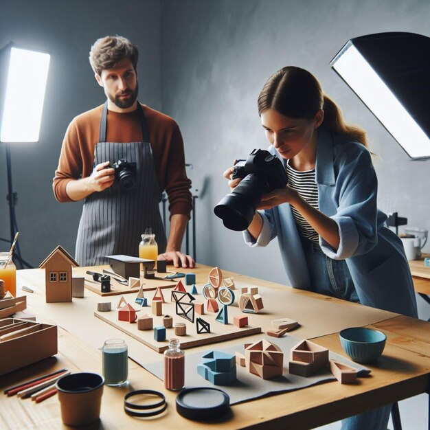 estudio de fotografía equipo de cámara profesional configuración trabajo de rodaje creativo trípode fotográfico