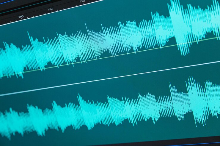Foto estudio de grabación de audio edición de audio bandas sonoras concepto de audio audiovisual