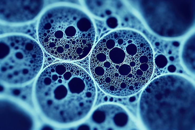 Foto estudos médicos sobre o tema de células humanas de câncer afetadas pela oncologia de infecção por câncer sob microscopia