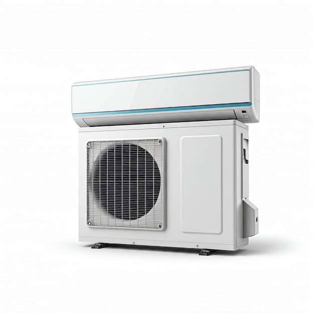 una estufa eléctrica blanca con una franja azul en el frente