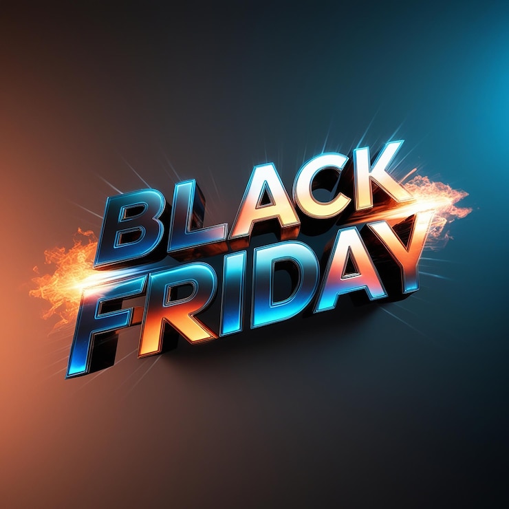 Foto estupendos efectos de texto del viernes negro diseños llamativos para sus promociones