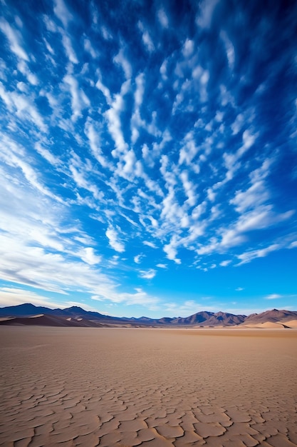 Estupendos padrões de nuvens sobre o vasto vazio do Deserto de Atacama