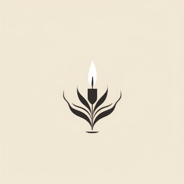 Foto eternal flame ein minimalistisches monolinen-logo für eine begräbnis-memorial-firma