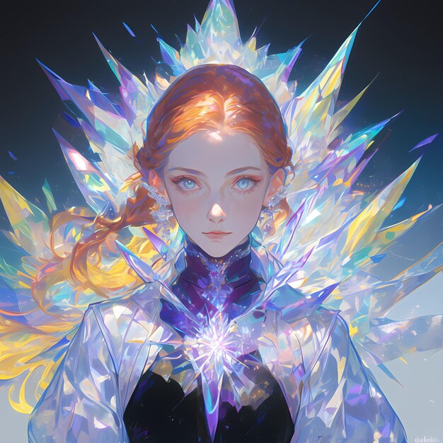 Ethereal Elegance ist eine Anime-Fantasy-Illustration.