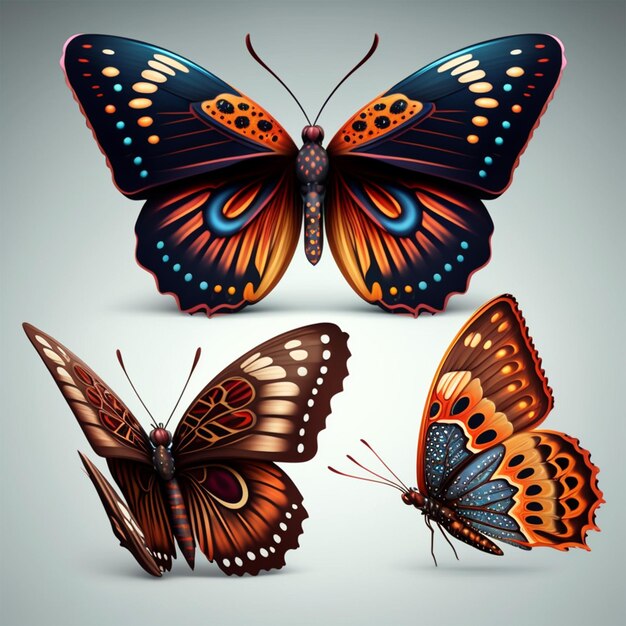 Foto ethereal flutter bezaubernde schmetterlingsvektor-illustration