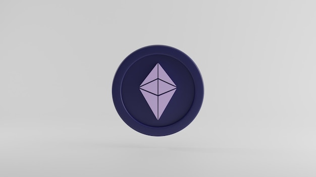 ethereum eth 3d ilustración sobre fondo blanco